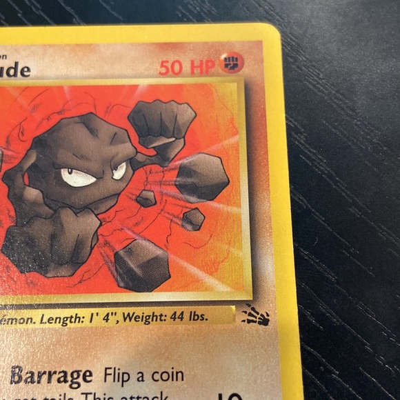 Geodude 47/62 Fossil Set Pokémon Card 1999 - Picture 5 of 8